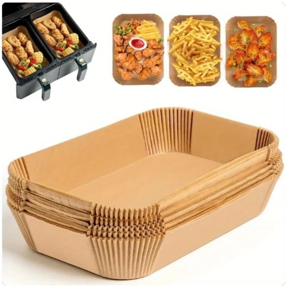 Kitchen Gadgets Air Fryer - 50/100pcs Disposable Air Fryer Paper Rectangle