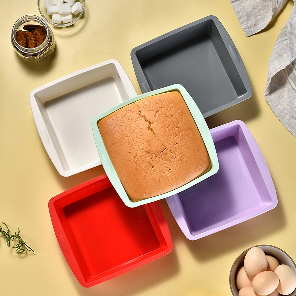 Kitchen Gadgets Deals - 1/4Pcs Silicone Square Cake Mold Easy