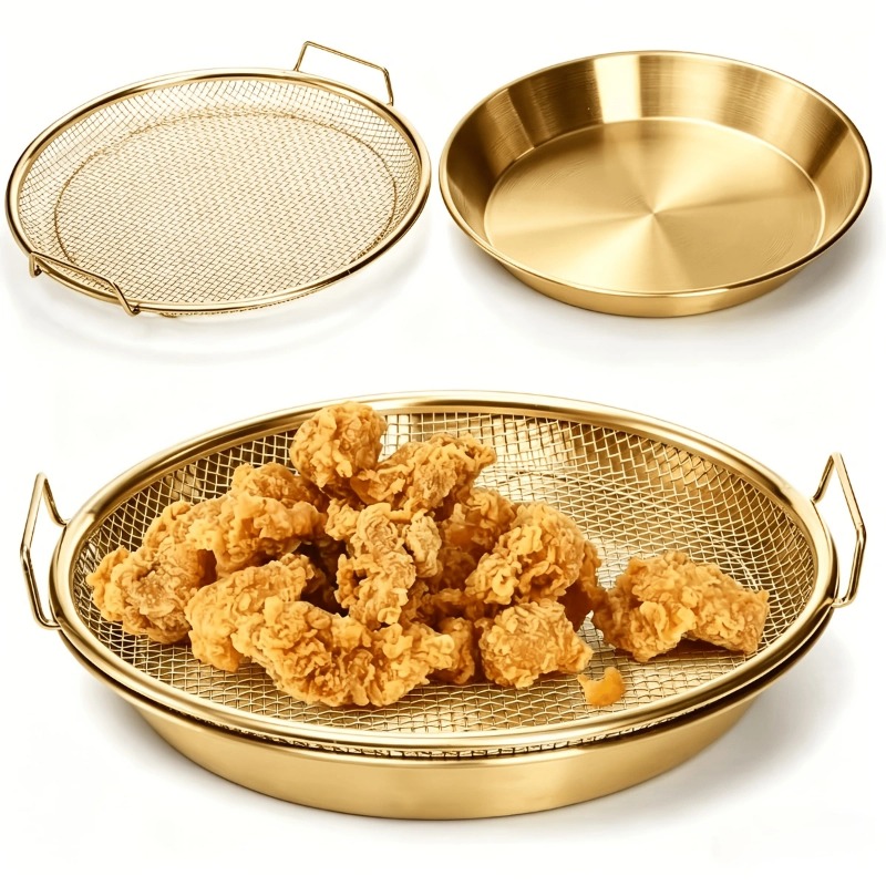 Kitchen Gadgets Air Fryer - Gold Heavy Duty Deep Fryer Rack
