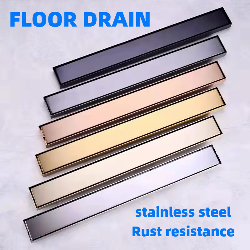 Kitchen Gadgets Gold - Bathroom Floor Drain Invisible Brushed Gold