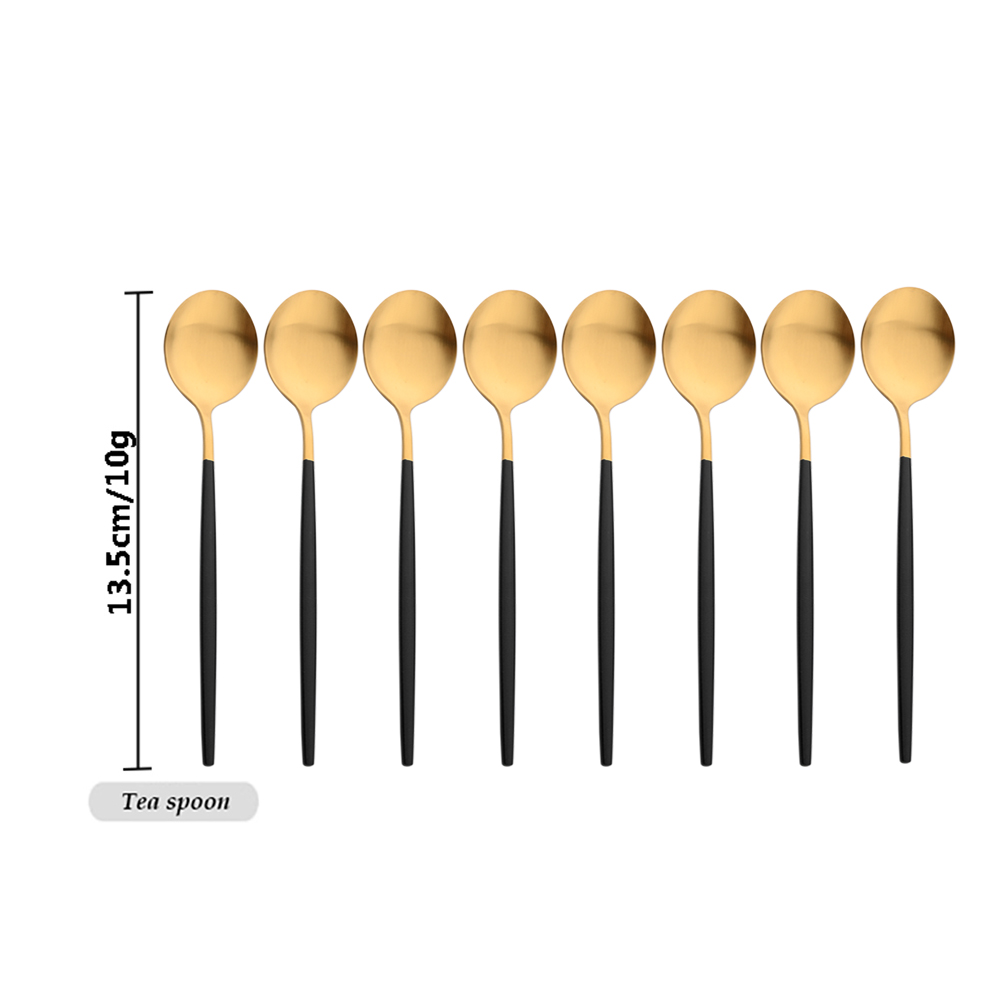 Kitchen Gadgets Gold - Drmfiy Black Handle Gold Coffee Tableware