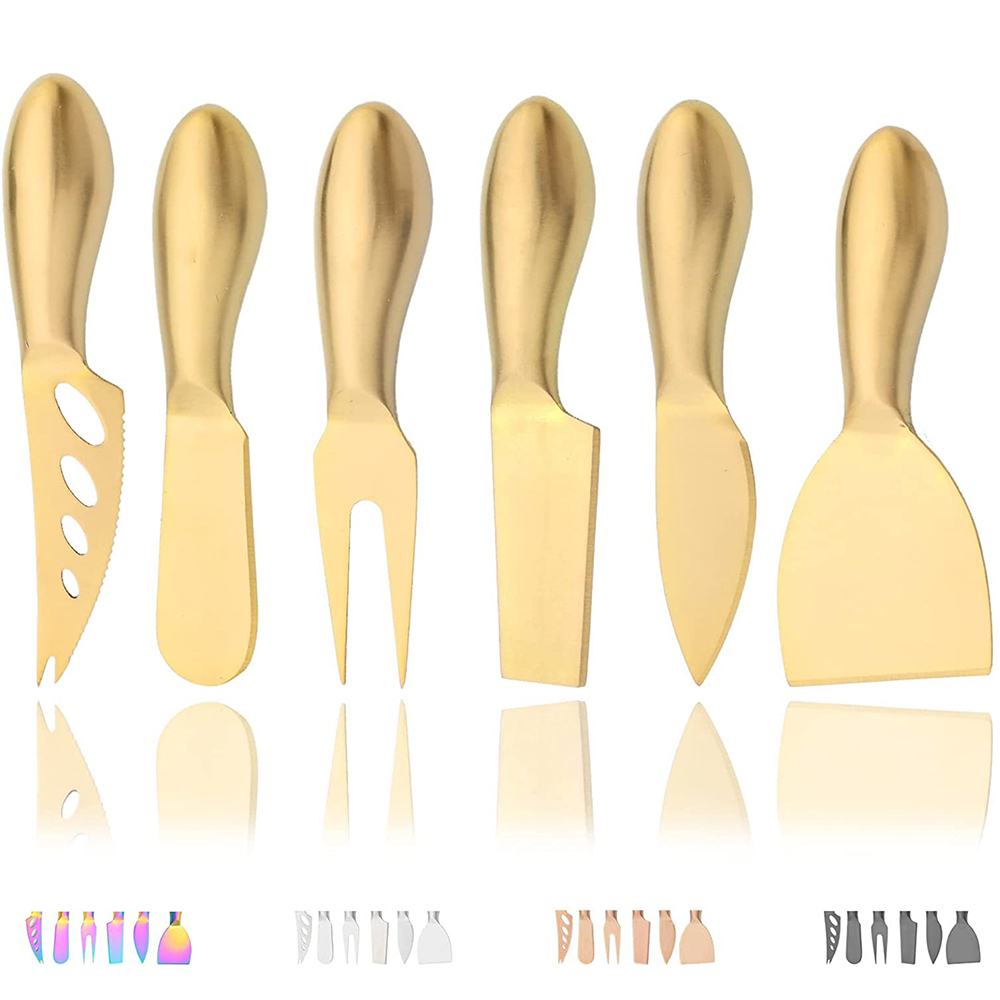 Kitchen Gadgets Gold - 6Pcs Matte Gold Mini Knife Fork