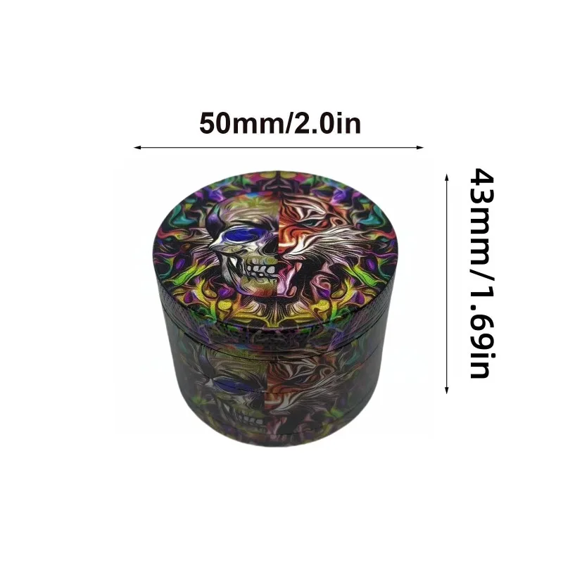 50mm Metal Skull Herb Grinder  - Kitchen Gadgets Gold recension och pris