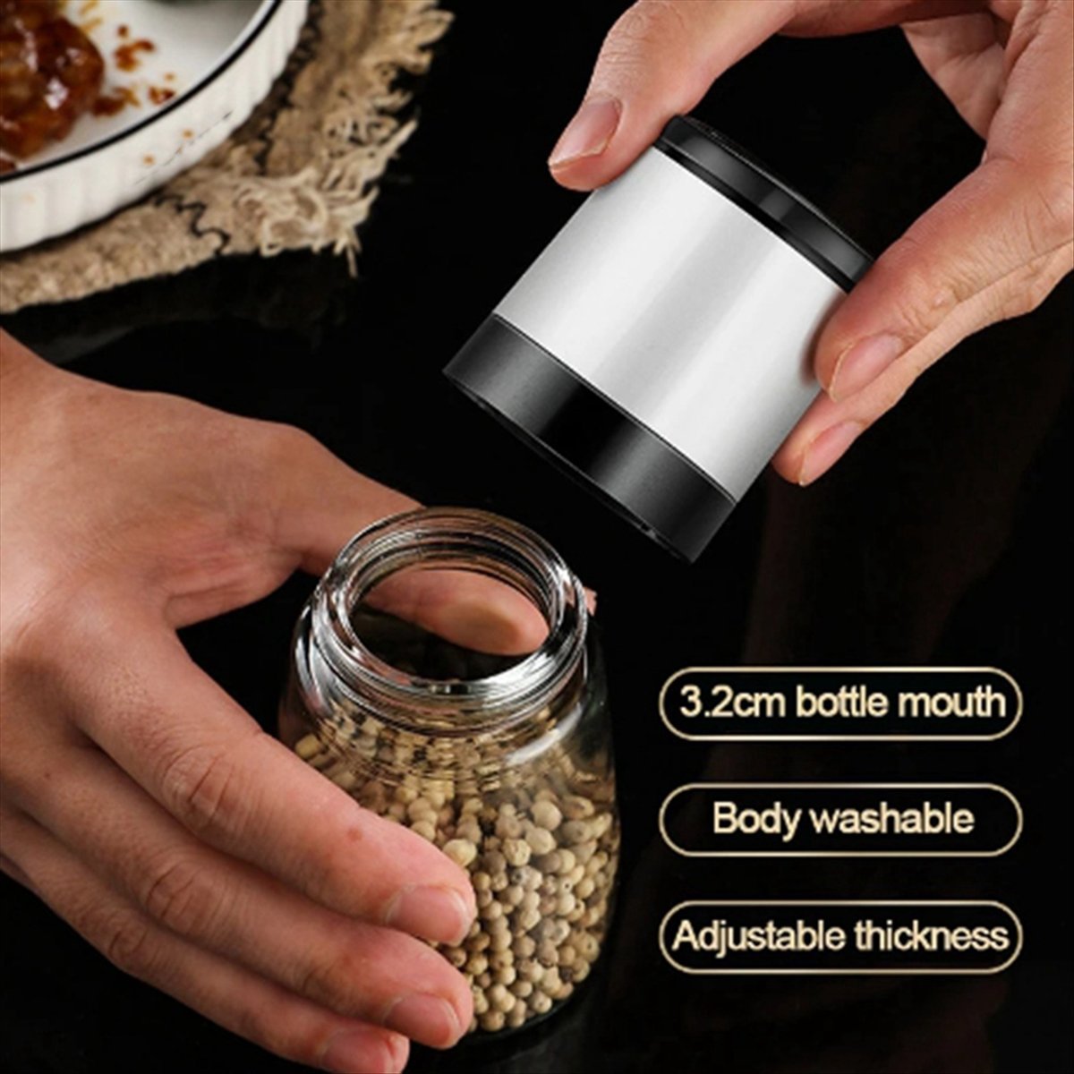 Manual Salt Pepper Grinder Tra - Kitchen Gadgets Kitchen recension och pris