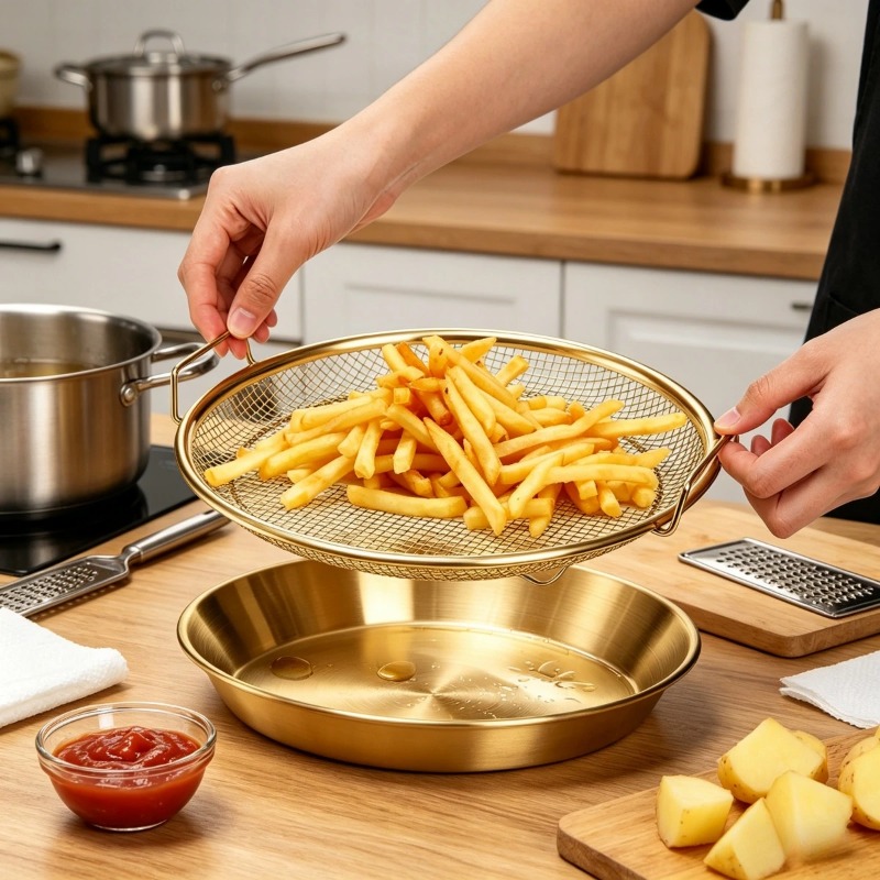 Gold Heavy Duty Deep Fryer Rac - Kitchen Gadgets Air Fryer recension och pris