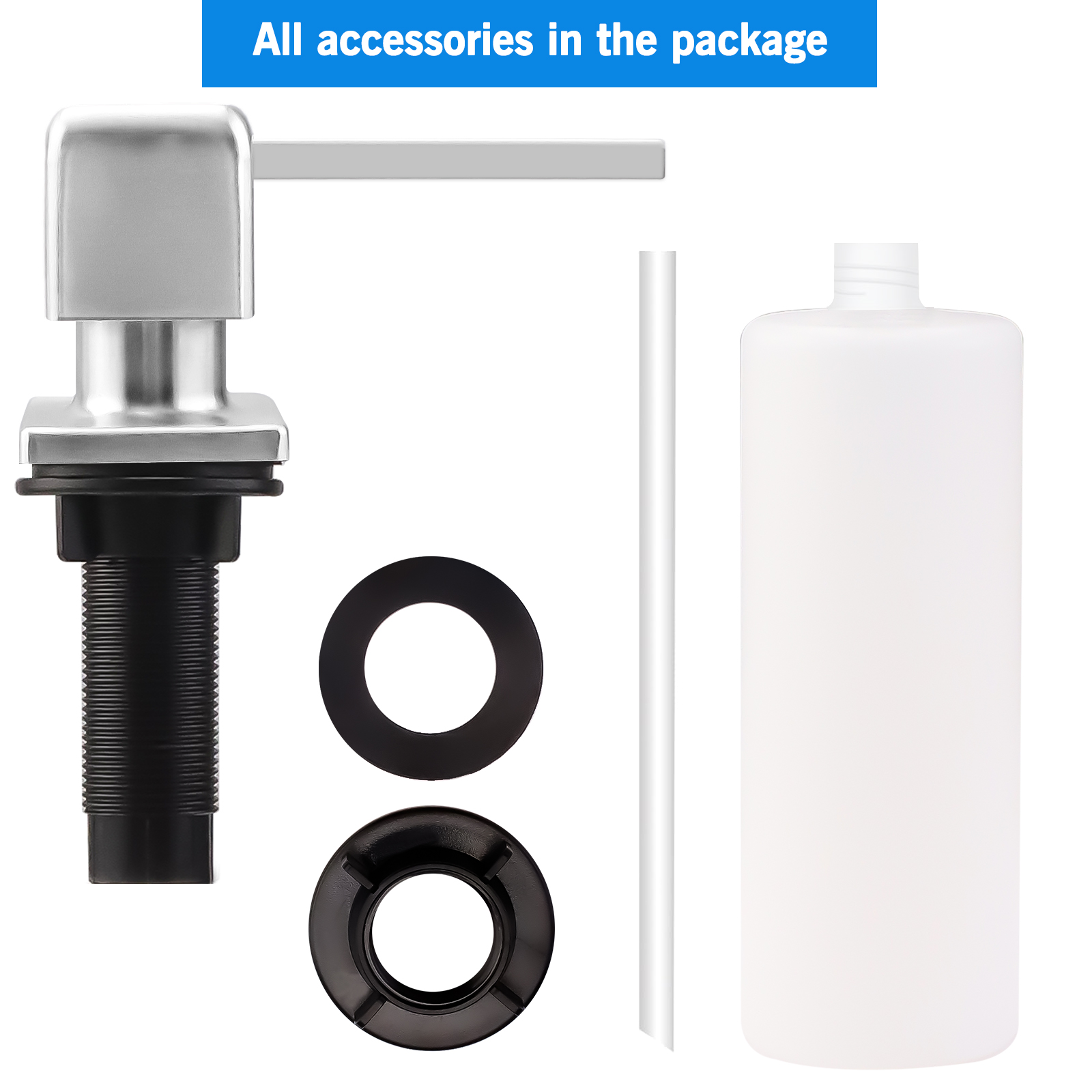 Nickel/Black/Gold Soap Dispens - Kitchen Gadgets Gold recension och pris