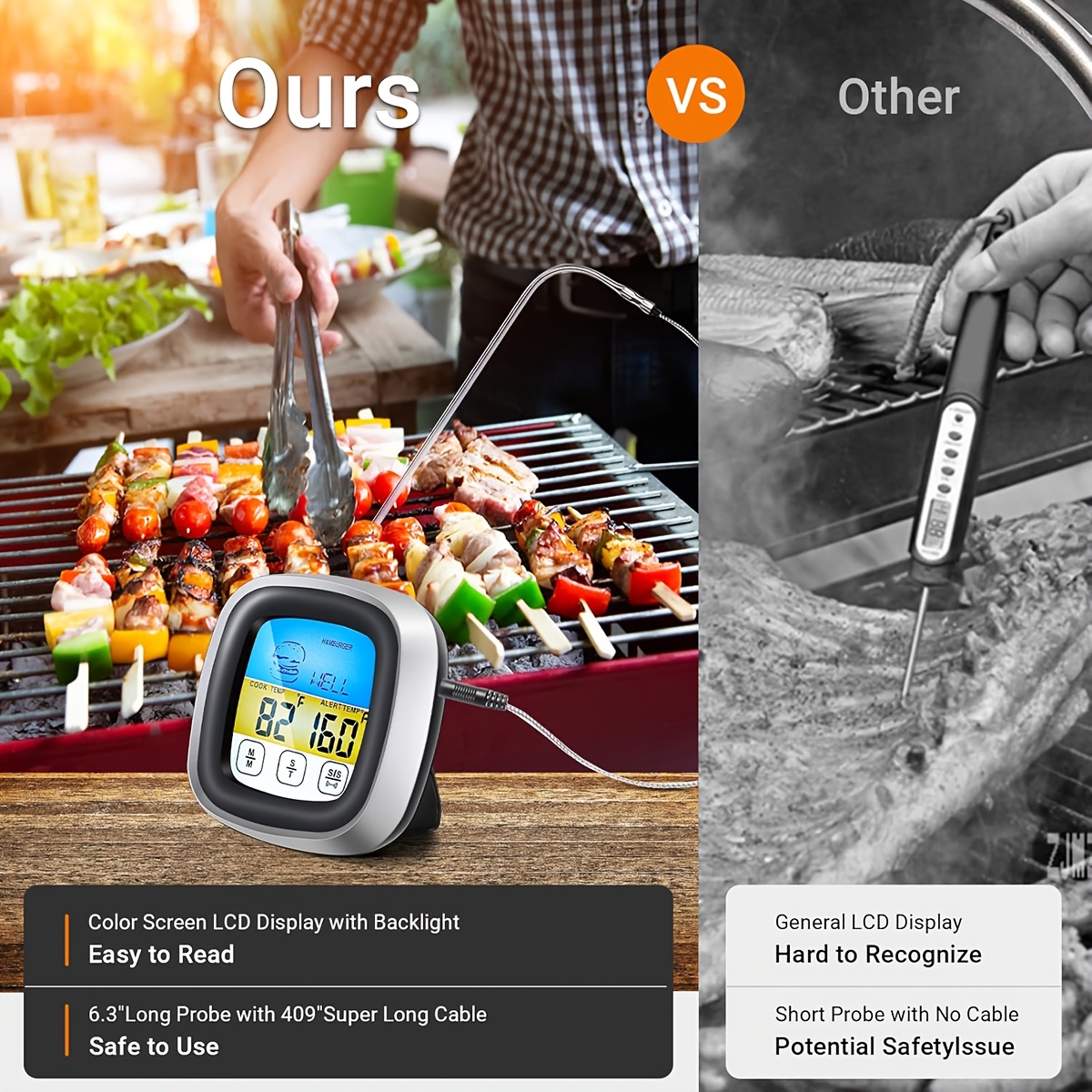 Digital Meat Thermometer BBQ T - Instant Read Thermometer recension och pris