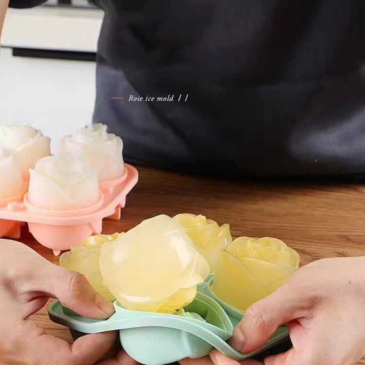 3D Rose Ice Molds 4 Holes Ice  - Kitchen Gadgets Deals recension och pris