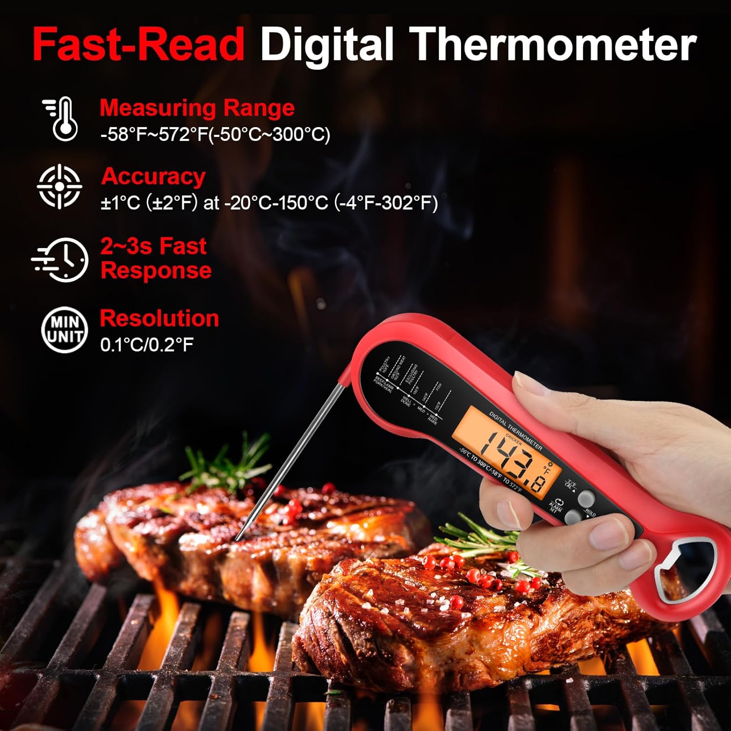 Professional Digital Meat Ther - Instant Read Thermometer recension och pris