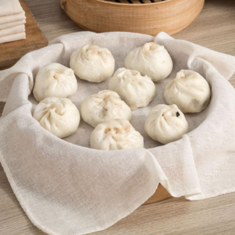 3Pcs Round Pure Cotton Steamer - Silicone Baking Mat recension och pris