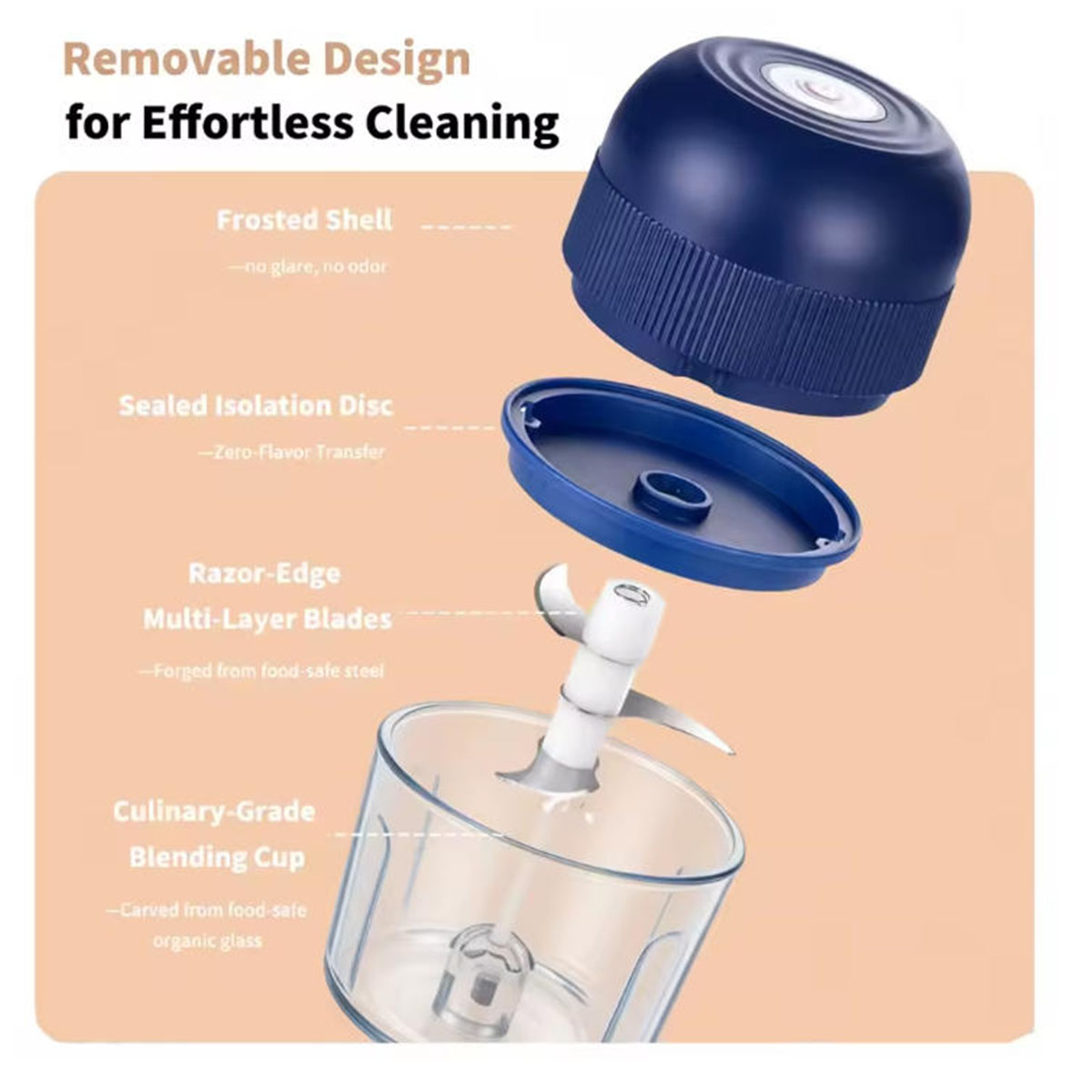 1PC Electric Garlic Chopper Mi - Kitchen Gadgets Electronic recension och pris
