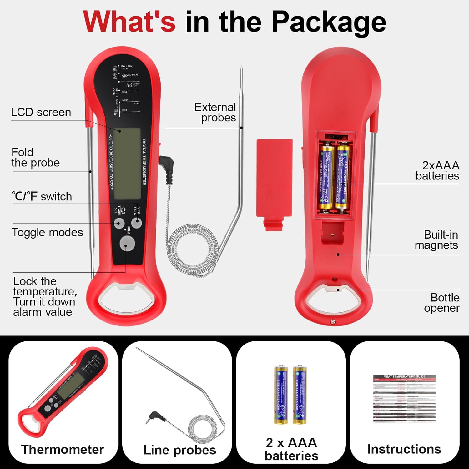Professional Digital Meat Ther - Instant Read Thermometer recension och pris